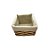 Cesta Quadrada com Tecido P - Bege - 16x16x12cm - 1 unidade - Rizzo - Imagem 3