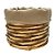 Cesta Redonda com Tecido G - Bege - 26x26x17cm - 1 unidade - Rizzo - Imagem 1