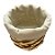 Cesta Redonda com Tecido G - Bege - 26x26x17cm - 1 unidade - Rizzo - Imagem 3