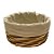 Cesta Oval com Tecido G - Bege - 30x24x17cm - 1 unidade - Rizzo - Imagem 2