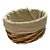 Cesta Oval com Tecido G - Bege - 30x24x17cm - 1 unidade - Rizzo - Imagem 3