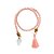 Cordão Decorativo - Rosa Pingente e Pompom - 32cm - 1 unidade - Rizzo - Imagem 1