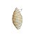 Pendente Decorativo - Listras Branco/Dourado - 2 unidades - Rizzo - Imagem 1