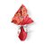 Saco Express 37,5x37,5cm para Ovos de 250g a 350g - Floral Rosa - 25 unidades - Cromus - Rizzo - Imagem 1