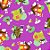 Folha para Ovos de Páscoa Metalizado Os 3 Coelhinhos Roxo 69x89cm - 25 unidades - Cromus - Rizzo - Imagem 1