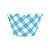 Wrapper para Cupcake - Xadrez Branco/Azul - 21,5x5cm - 12 unidades - Cromus - Rizzo - Imagem 1