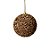 Bola de Natal Decorada - Marrom - 10cm - 1 unidade - Rizzo - Imagem 1