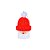 Apontador de Lápis com Gorro Natalino - Vermelho - 1 unidade - Cromus - Rizzo - Imagem 1