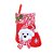 Enfeite para Pendurar Bota Urso com Gorro Vermelho - 16cm - 1 unidade - Cromus - Rizzo - Imagem 1