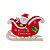 Enfeite de Mesa Trenó com Papai Noel - 17cm - 1 unidade - Cromus - Rizzo - Imagem 1