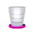 Copo Retrátil Rosa 150 ml - 1 unidade - Rizzo - Imagem 1