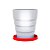 Copo Retrátil Vermelho 150 ml - 1 unidade - Rizzo - Imagem 1