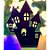 Display Decorativo Wandinha - Mansão com Gato - 23x32cm - 1 unidade - Rizzo - Imagem 1