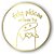 Adesivo Flork "Feliz páscoa ai love tu" - Ref.2151 - Hot Stamping - Dourado - 1 unidade Pct. c/ 50 unds. unidades - Stic - Imagem 1