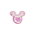 Aplique Urso Nacarado Rosa - 5cm - 2 Un - Artegift - Rizzo - Imagem 1