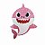 Aplique de EVA Baby Shark Glitter Rosa 16 x 11,5cm - 01 Unidade - Make Festas - Rizzo - Imagem 1
