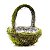 Cesta com Alça Verde Rústica - 20cm x 17m x 17cm - Cromus Páscoa - Imagem 1