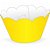Wrapper Cupcake Tradicional - Amarelo - 5cm x 22cm - 12 unidades - Nc Toys - Imagem 1