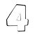 Cortador Numeral 4 Ref. 354 RR Cortadores Rizzo Confeitaria - Imagem 1