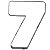 Cortador Numeral 7 Ref. 357 RR Cortadores Rizzo Confeitaria - Imagem 1