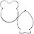 Cortador Kit Face Menina e Urso 1M Ref. 339 RR Cortadores Rizzo Confeitaria - Imagem 1