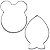 Cortador Kit Face Menina e Urso 1G Ref. 294 RR Cortadores Rizzo Confeitaria - Imagem 1