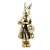 Coelha de Vestido Decorativo Dourado  - 1 unidade - Cromus - Rizzo - Imagem 3