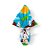 Saco Express 24x24cm para Ovos de 100g a 150g - Brincando no Bosque Azul - 25 unidades - Cromus - Rizzo - Imagem 1