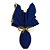 Folha para Ovos de Páscoa Double Face Acetinado Azul Marinho Ouro 69x89cm - 25 unidades - Cromus - Rizzo - Imagem 1