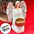 Anjo decorativo Porta Vela - Branco e Marrom - 18Cm - 1 unidade - Cromus - Rizzo - Imagem 2