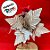 Poinsétia Decorativa Com Glitter - Prata - 26cm  - 1 unidade - Cromus  - Rizzo - Imagem 2