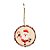 Enfeite para Pendurar Redondo de Madeira - Noel - 8cm - 1 unidade - Cromus - Rizzo - Imagem 1