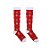 Meia de Natal Cano Longo Adulto Rena - Vermelho/Branco/Marrom - 50cm  - 1 unidade - Cromus - Rizzo - Imagem 1