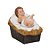 Menino Jesus Na Manjedoura - Branco/Nude - 10cm - 1 unidade - Cromus - Rizzo - Imagem 1