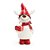 Rena Decorativa com Gorro e Cachecol - Branco/Vermelho/Marrom - 14cm - 1 unidade - Cromus - Rizzo - Imagem 1