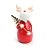 Rena Decorativa Com Pinheiro - Vermelho/Branco/Ouro - 14cm  - 1 unidade - Cromus - Rizzo - Imagem 1