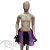 Saia Tule Roxo/Preto - Barrado cores candy - 30cm - Mod 420 - 01 unidade - Rizzo - Imagem 1