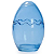 Ovo de Vidro Azul P - 9cm x 6cm - Cromus Páscoa - Rizzo Embalagens - Imagem 1