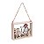 Quadrinho para Pendurar Coelhinhos em Madeira com Cerquinha - 15x10x5cm - Cromus Páscoa - Imagem 1