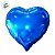 Balão de Festa Metalizado 10" 25x37cm - Coração Azul - 6 unidades - Rizzo - Imagem 3