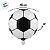 Balão de Festa Metalizado 18" 45cm - Bola de Futebol   - 1 unidade - Rizzo - Imagem 4
