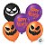 Balão de Festa Látex 8" 20cm Halloween - Sorrisos Mal - Laranja,Roxo e Preto - 20 unidades - Piffer - Rizzo - Imagem 3