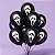 Balão de Festa Látex 8" 20cm Halloween - Pânico - Preto e Branco - 20 unidades - Piffer - Rizzo - Imagem 1
