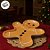 Petisqueira Decorativa de Natal de Cerâmica - Biscoito Gingerbread - 18x20x2cm - 1 unidade - Rizzo - Imagem 4