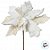 Poinsétia Decorativa - Veludo Branco e Creme - 35cm - 1 unidade - Rizzo - Imagem 2