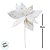 Poinsétia Decorativa - Branco Rústico - 35cm - 1 unidade - Rizzo - Imagem 3