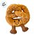 Chaveiro de Pelúcia Pretzel - Bege - 10x12cm - 1 unidade - Rizzo - Imagem 3