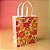 Sacola de Plástico Transparente Fosca - Vermelho Floral - 18x24x10cm - 1 unidade - Rizzo - Imagem 1