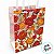 Sacola de Plástico Transparente Fosca - Vermelho Floral - 18x24x10cm - 1 unidade - Rizzo - Imagem 2