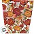 Sacola de Plástico Transparente Fosca - Vermelho Floral - 23x30x12cm - 1 unidade - Rizzo - Imagem 3